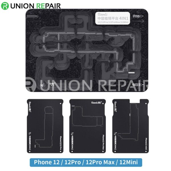 QIANLI TOOLPLUS MIDDLE FRAME REBALLING PLATFORM FOR IPHONE 12/12MINI/12PRO/12PROMAX