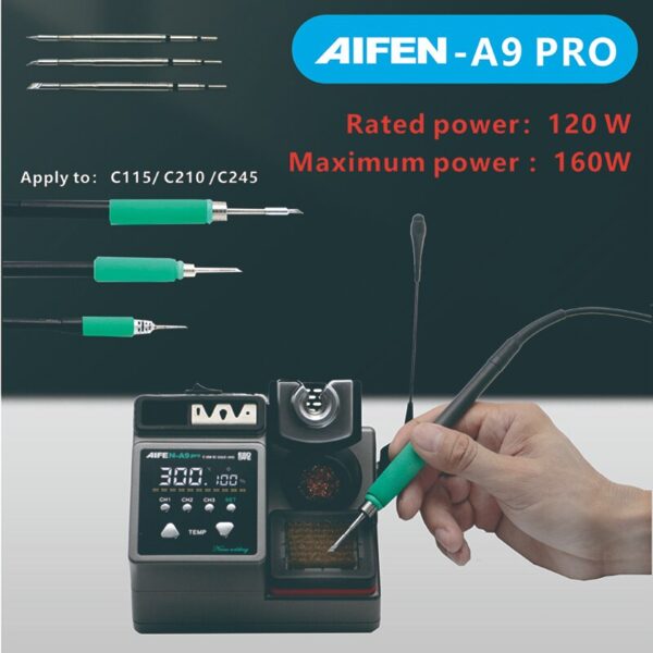 AIFEN A9 PRO Soldering Station Compati JBC Soldering Iron Tips C210/C245/C115 Handle Lead-free Electronic Welding Rework Station