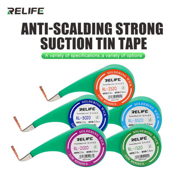 RELIFE Soldering Wick Wires Anti-scalding Nozzle Desoldering Remover