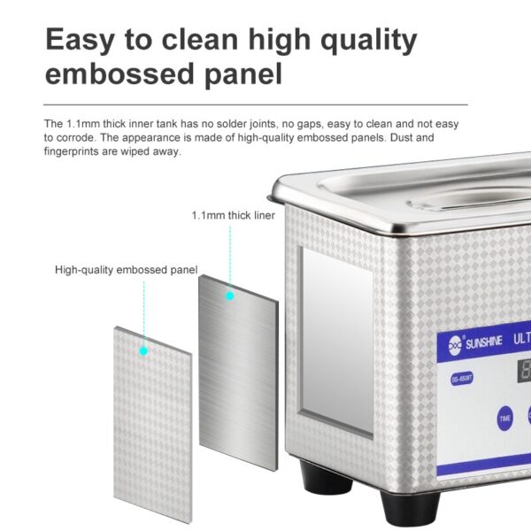 Sunshine S-6508T Capacity 0.8L Ultrasonic Cleaning Machine - Image 3