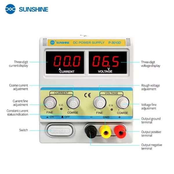 Sunshine SS-3010D Adjustable DC power supply 30V 10A Digital display power supply - Image 2