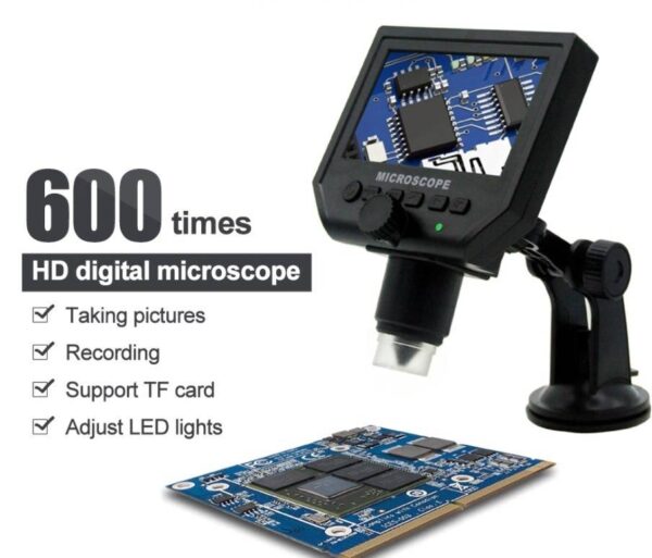 G600 Digital Portable 1-600X 3.6MP Microscope Continuous Magnifier with 4.3inch HD OLED Display - Image 4