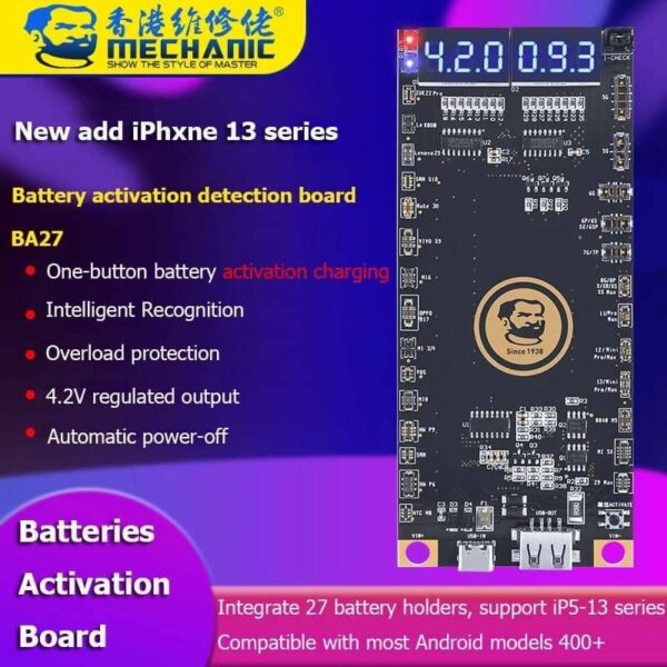 Mechanic BA27 Battery Activation Detection Board with USB Cable Latest Support iPhone13 Series - Image 2